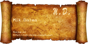 Mik Dalma névjegykártya